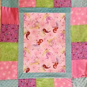 🌸HP🌸 Handmade Fairy Baby Quilt 35 x 28.5"